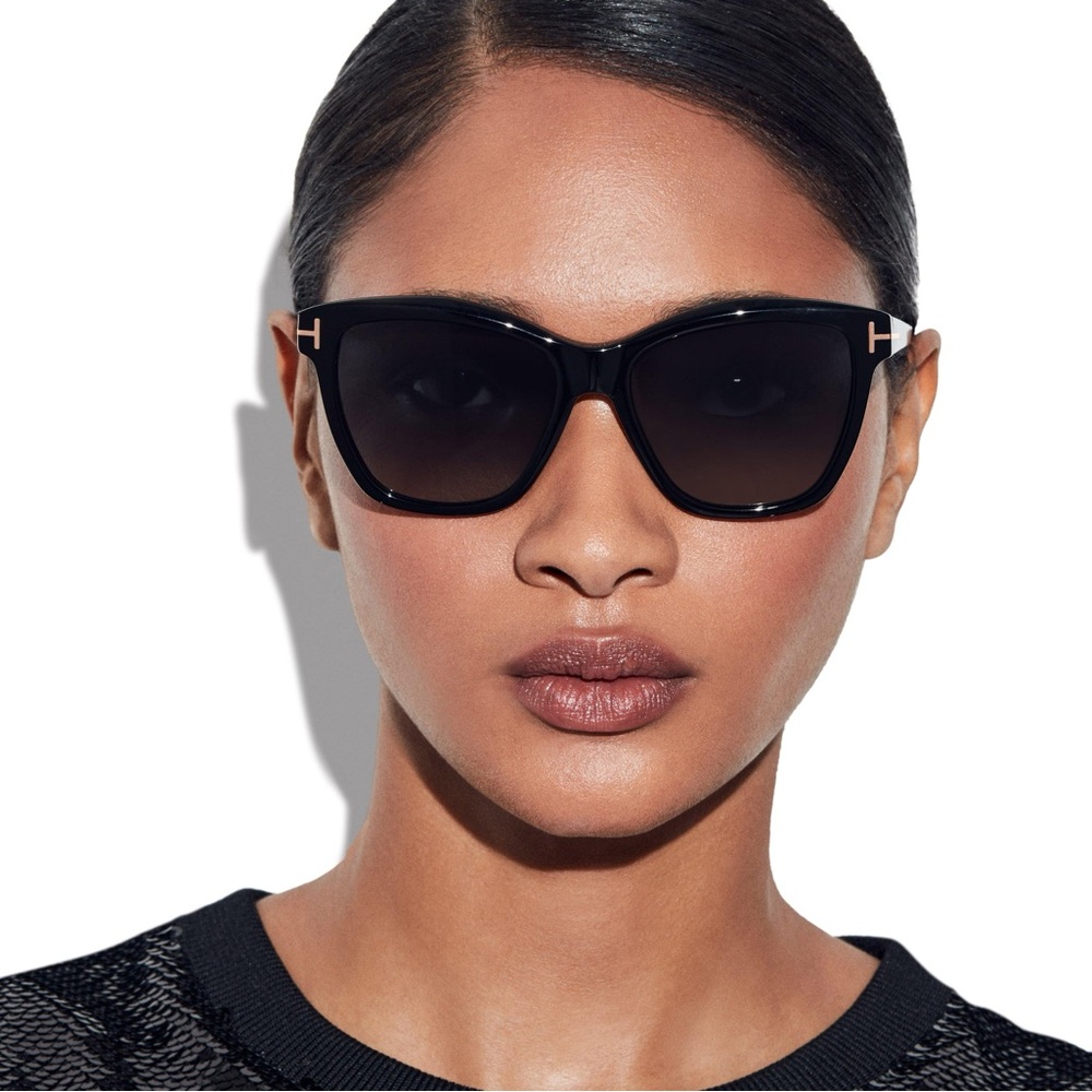 New Tom Ford Lucia Black Polarized Sunglasses